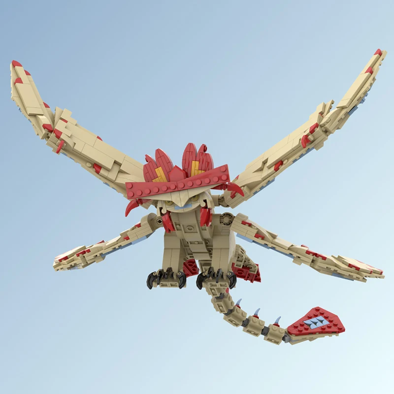 617 Peças MOC Castelo Medieval Cloudjumper Minifigura Escala Como Treinar o Seu Dragão Modelo de Blocos de Montar para Exibição e Presente