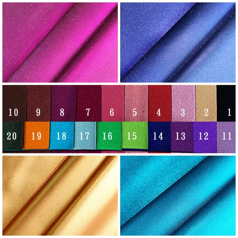 Matte Solid Color Sparkle Shiny faux frosted glitter leather sheets felt backing for Making Shoe Upper/Bag/Clothing/Handcraft