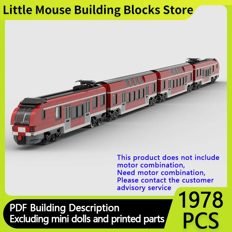 

City Car Model MOC Building Bricks German Regional Passenger Train Modular Technology Children Holiday Gifts Assemble Toys Suit