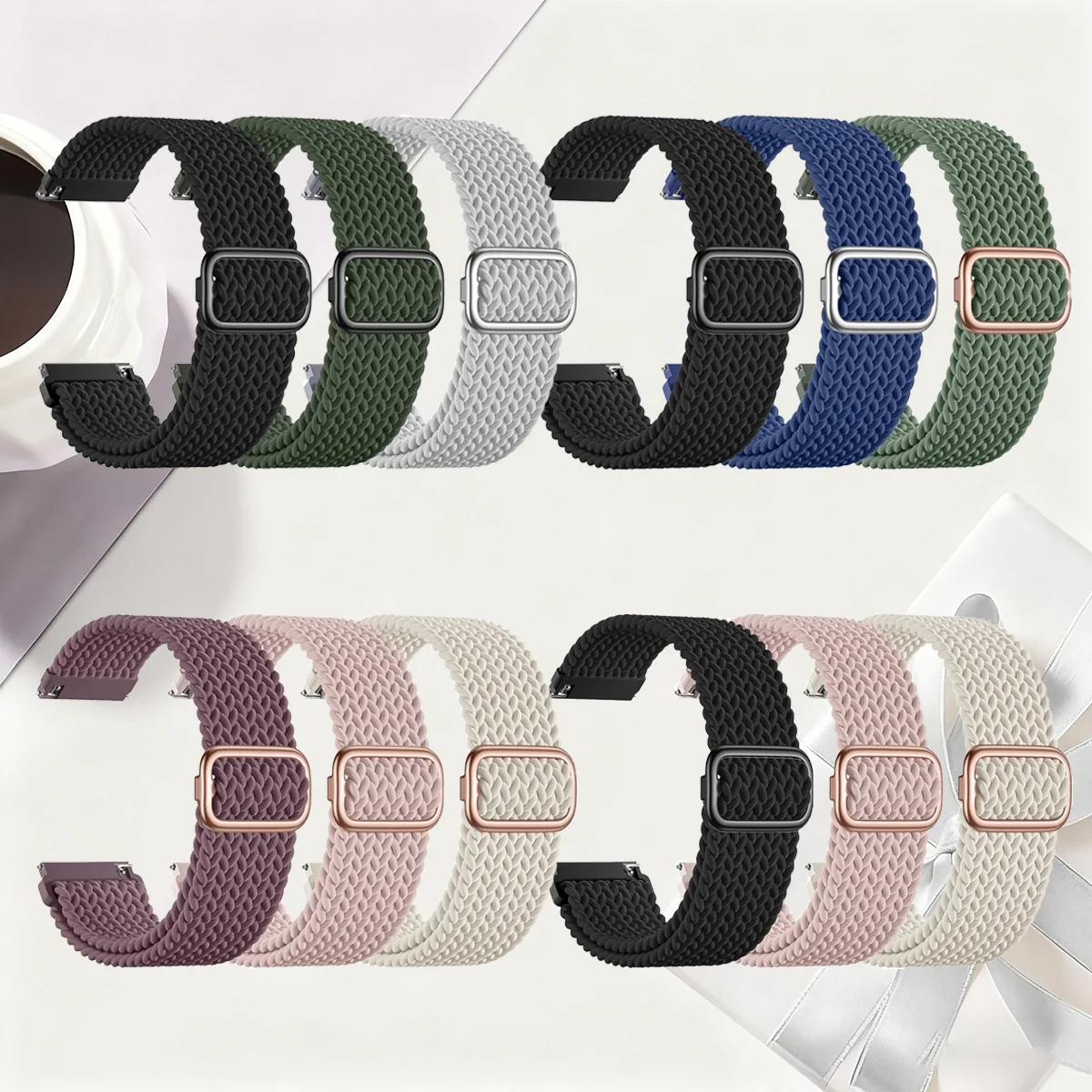 3pcs Braided Loop for Huawei Watch GT6 5 4 3 Band 42mm46mm Smart Watch Accessories Nylon Elastic Band for GT6 Pro/GT2/Watch4