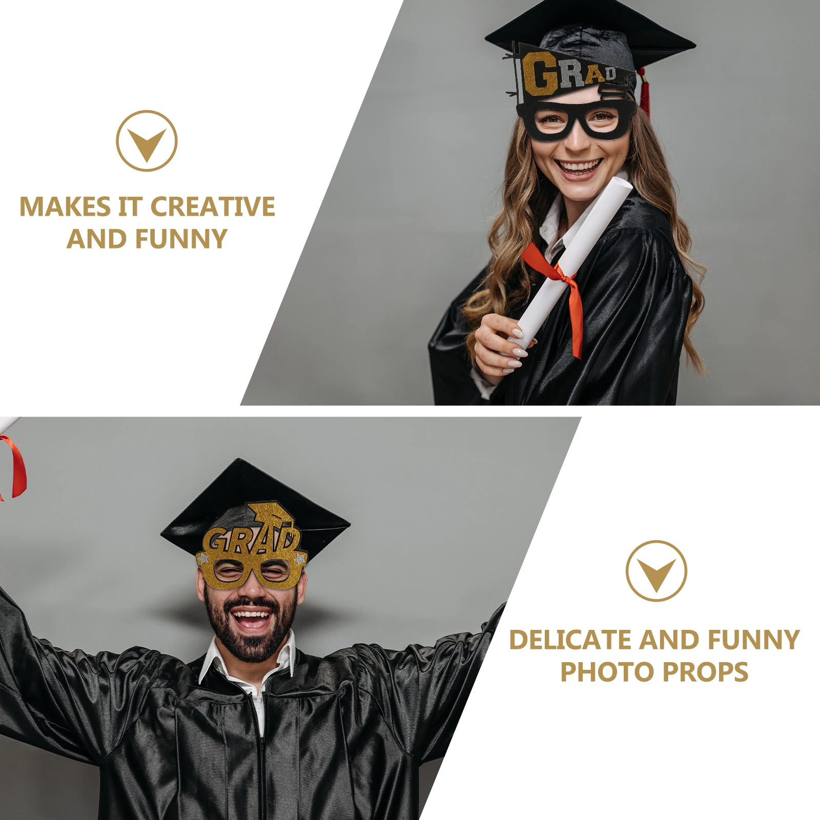 

6 Pcs Glasses Frame Props Graduation Party Decoration Bulk Season