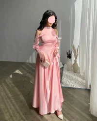 Exquisite Modern high quality Evening Dresses O-Neck Floor Length Prom Dresses Long Sleeves Off the Shoulder Party Dress