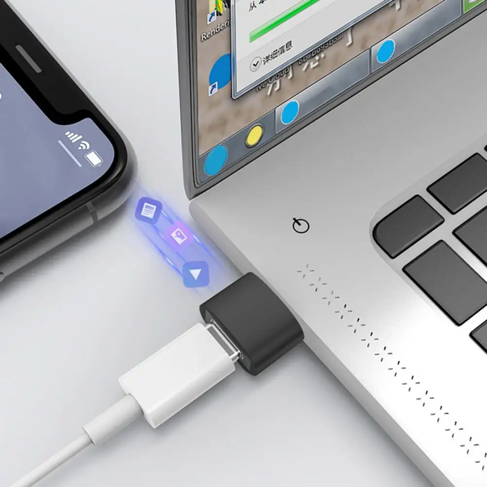 موصل OTG محول شحن سريع f محول نوع-C سبائك الألومنيوم USB لأجهزة الكمبيوتر المحمول الكمبيوتر