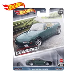 Original heiße räder premium auto kultur 91 mazda MX-5 miata moderne klassiker kinder spielzeug für junge 1/64 druckguss voiture sammler geschenk