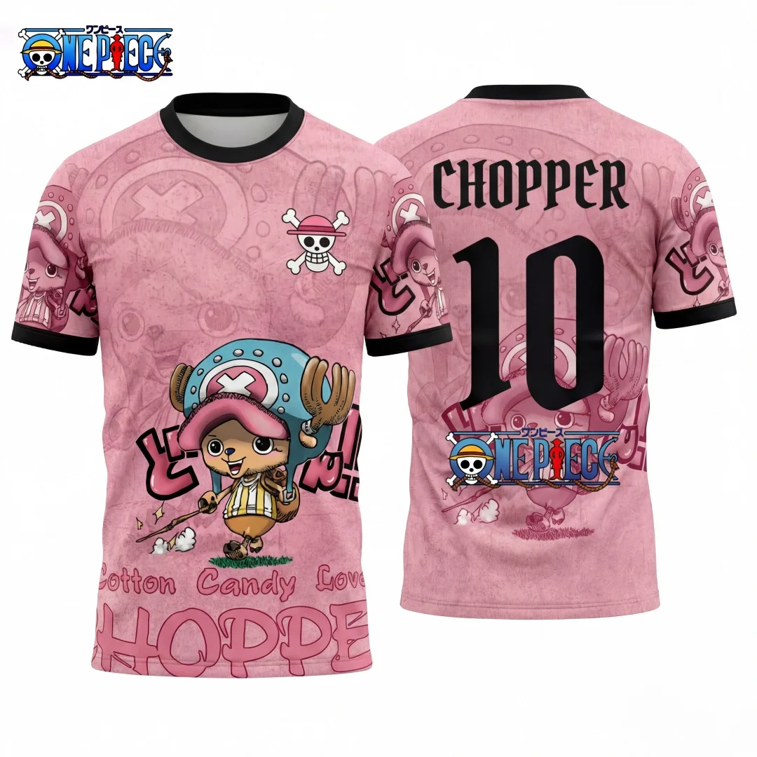 2026 One Piece Grafik-T-Shirt Japanische Anime Fußballtrikots Sport Schnelltrocknend Herren-T-Shirt Kinderkleidung Damen-T-Shirt