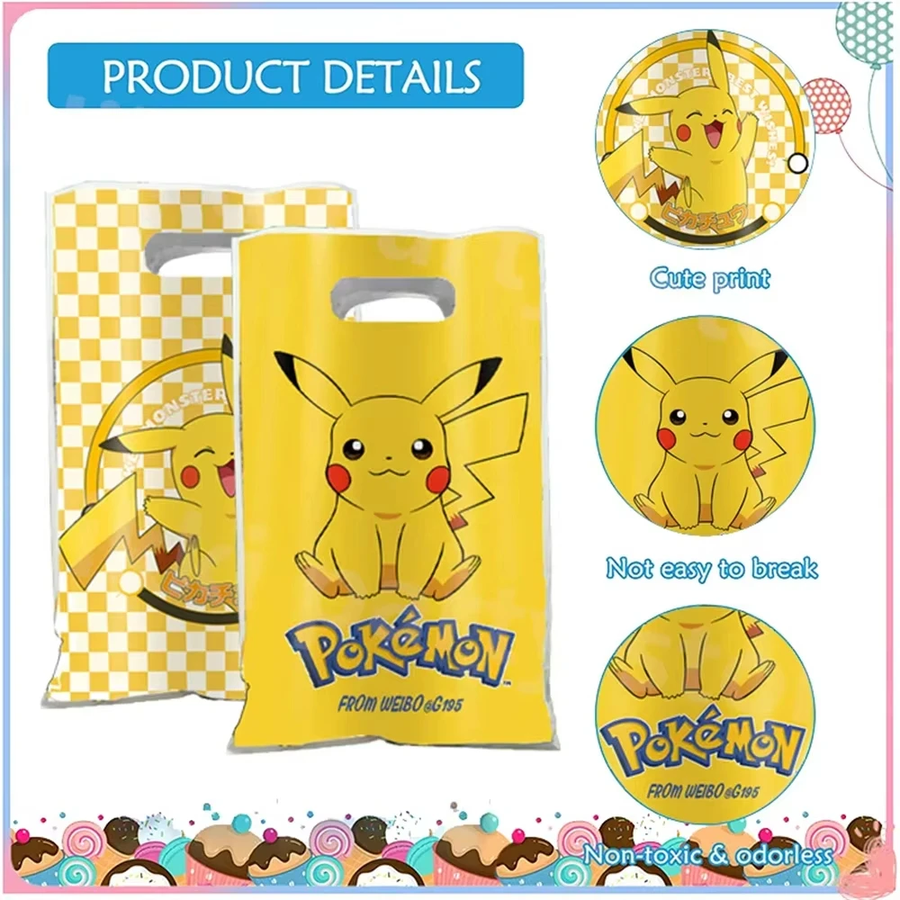 Afbeelding 4: Pokemon Feestartikelen Cartoon Kids Kinderkunst Verjaardagscadeau Zakken Feestartikelen Kinderen Jongens Meisjes Verjaardagsfeestje Decoratie