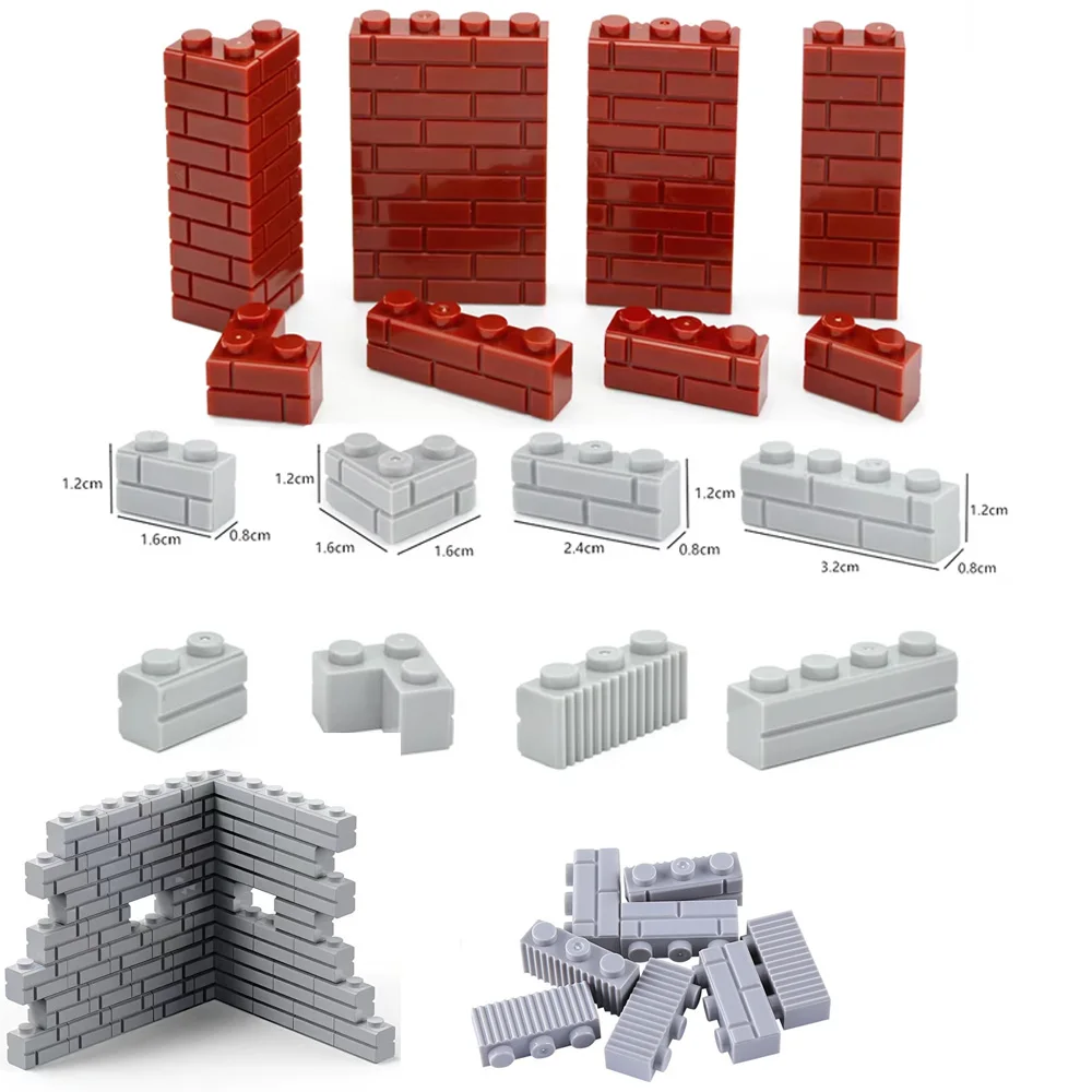 

100g Bulk High Wall Thick Small Building Blocks Granular 1x2 Right-angle 1x3 1x4 Dots 15533 Wall Assembled Model Bricks DIY Toys