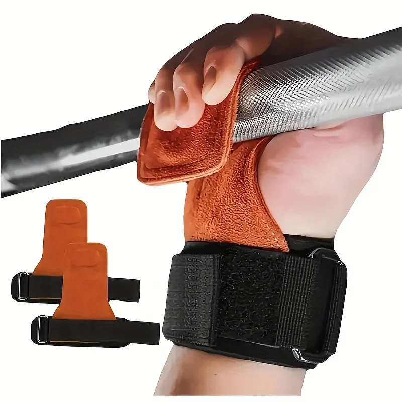 

Weight Lifting Wrist Strap, r Leather Wrist Strap for Deadlift and Powerlifting, Adjustable Neoprene Padded Gym Workout Lifting