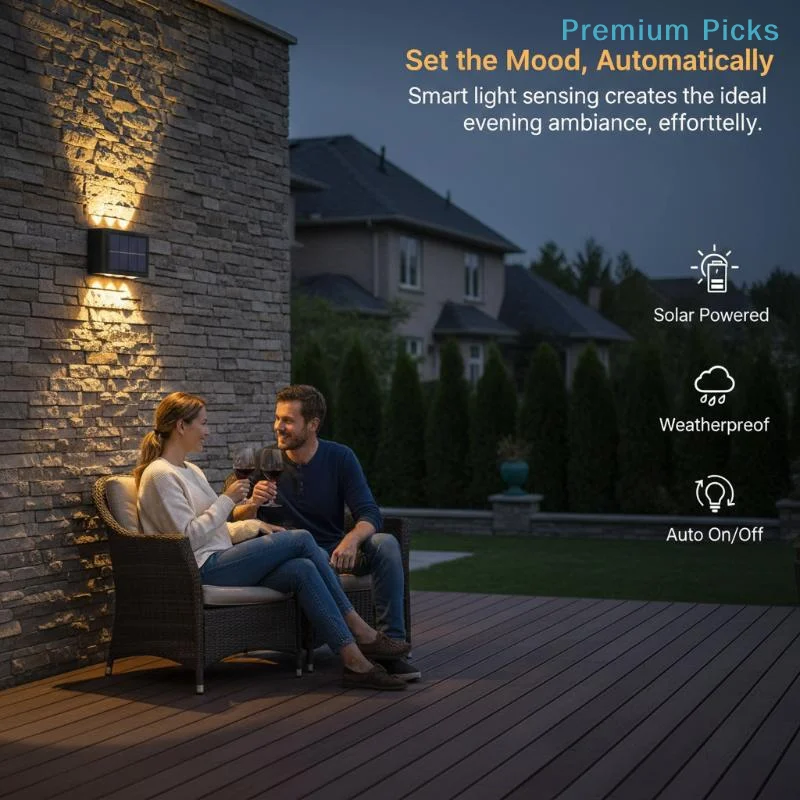 Wall-mounted Solar-powered LED Light Waterproof Garden Decorative Atmosphere Light Not Requiring Electricity From The House
