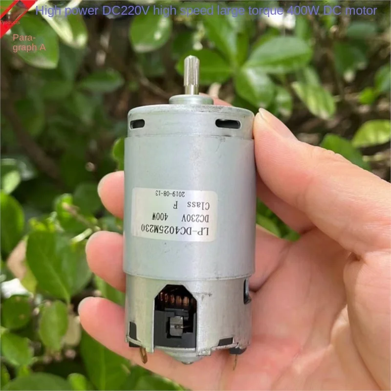 DC Motor 220V 400W 800W Micro Spindle Motor High Power, High Speed, High Torque Handmade