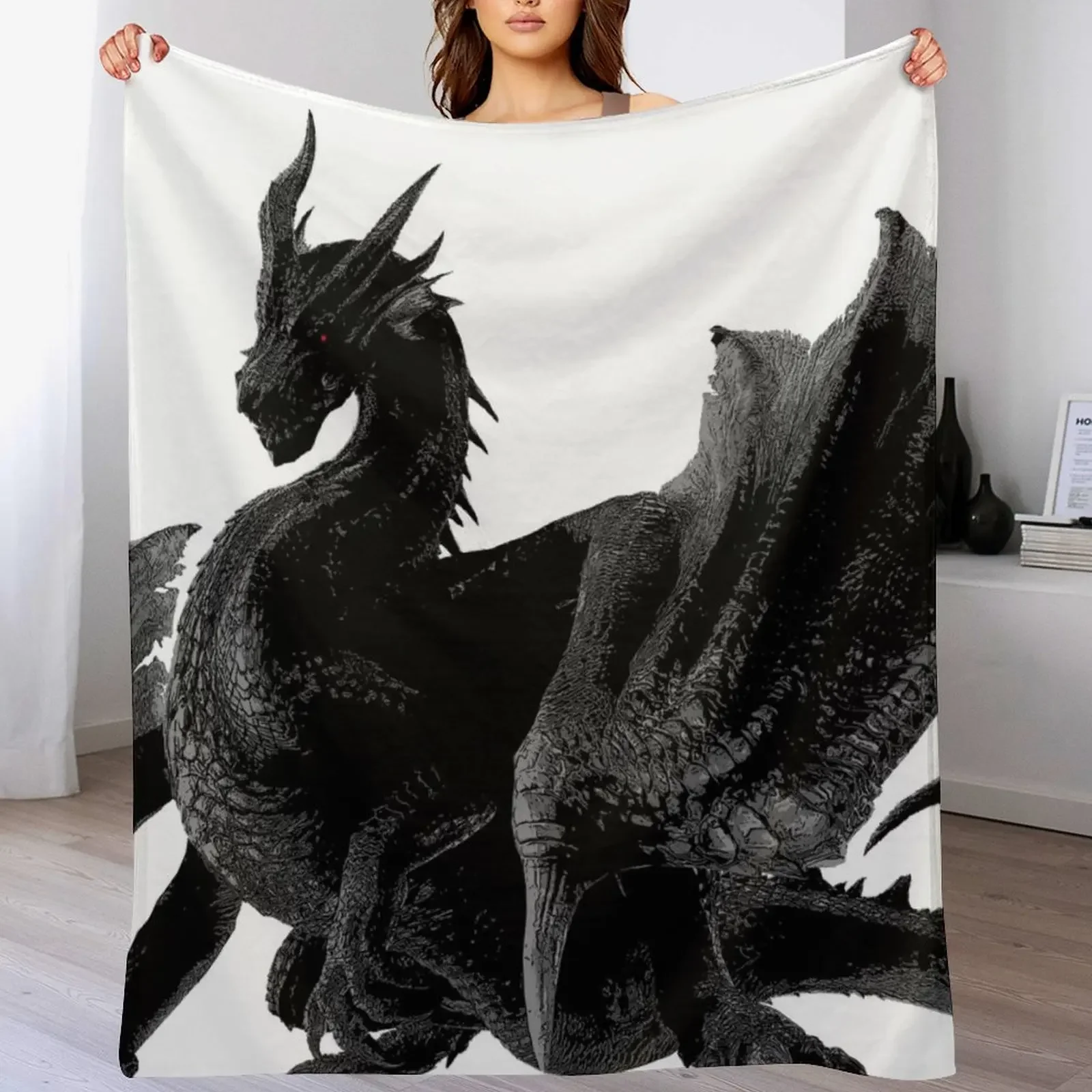

Fatalis 3 (ミラボレアス) (Miraboreasu) Throw Blanket Wrinkle Resistant Lightweight Blanket