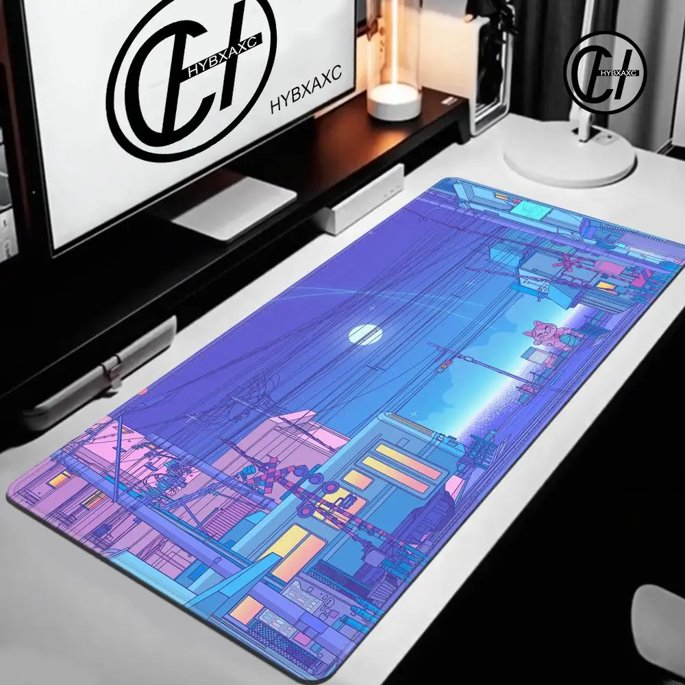 

Mouse Pad Blue Kawaii Gaming Pad on The Table Setup Gamer Accessories Anime Mouse Mats Table Mat Mouse Carpet Rug Keyboard Rug