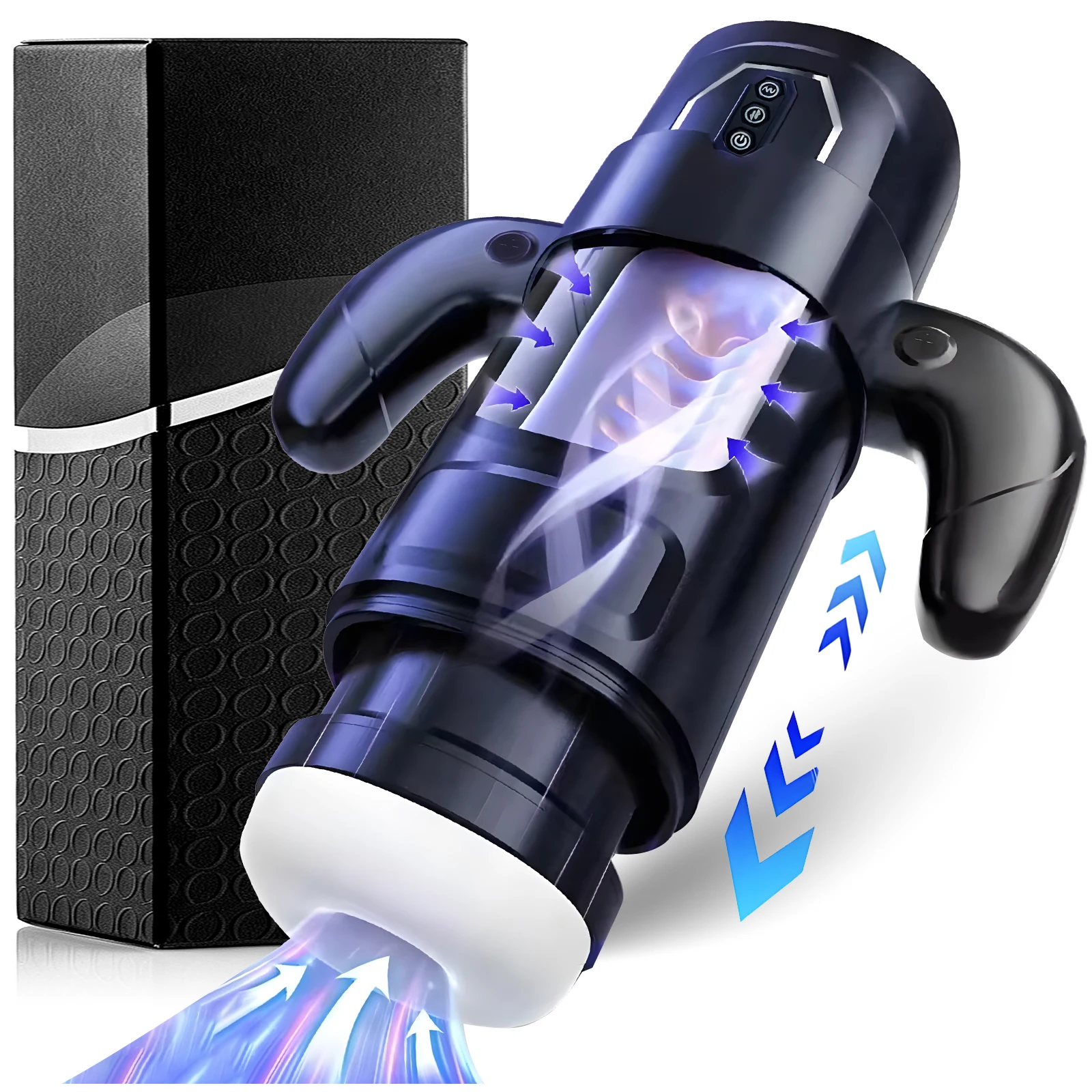 Male Masturbator Cup With 6 Thrusting & 3 Sucking And 9 Vibration Modes With heating & Pronunciation & Gamepad Sex Toys for Men