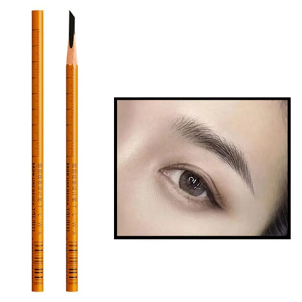 Weibliche Holz Make-Up Werkzeug PMU Kosmetik Microblading Marker Stift Augenbraue Design Bleistift Permanent Tattoo Stift Augenbraue Tönung