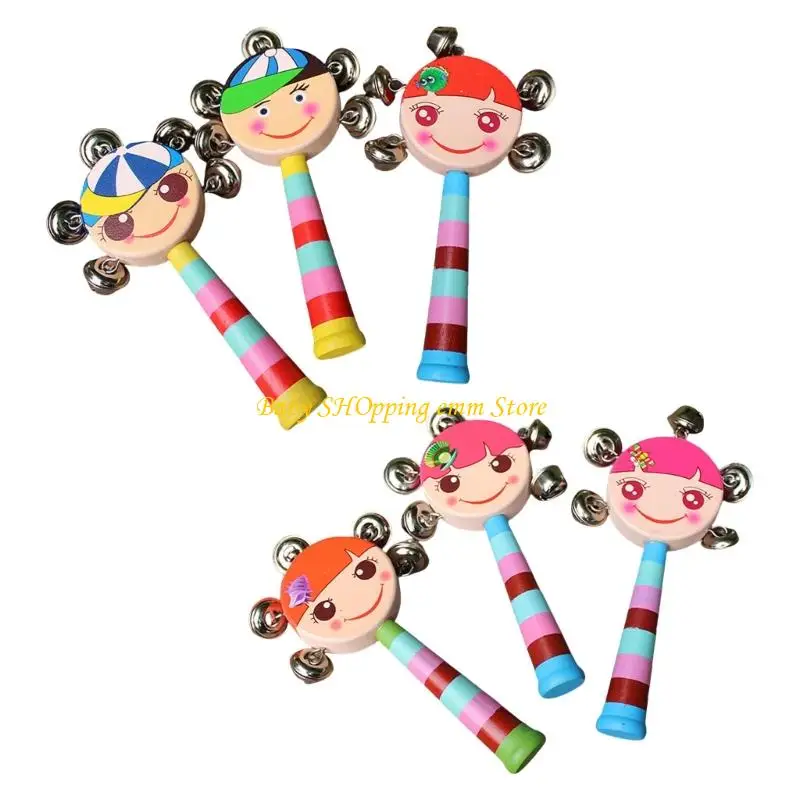23 GD 6 pezzi Baby Holly Cartoon Rattle Handbell Drum for Infant Early Education