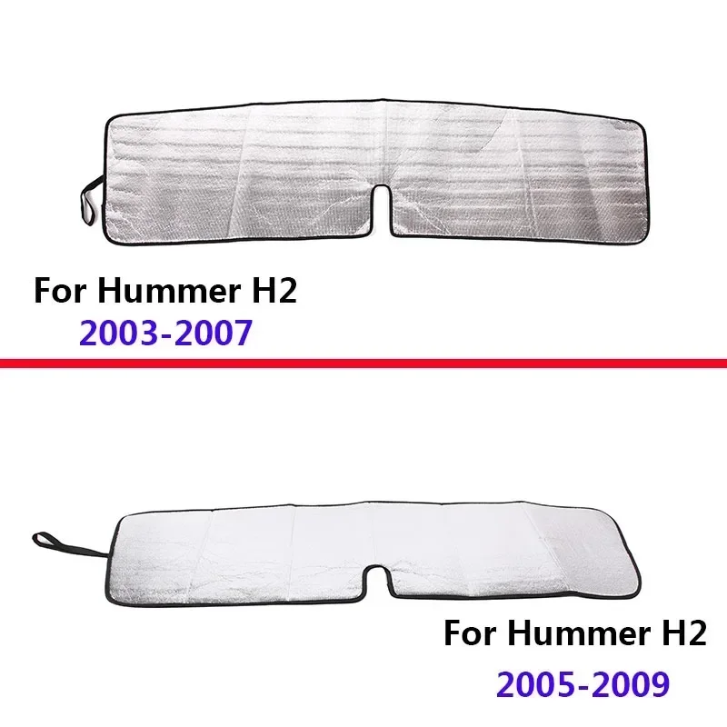 

For Hummer H2 H3 2003-2009 Aluminum Foil Silver Car Front Glass Sunshade Sunshade Pad Full Window Parasol Car Accessories