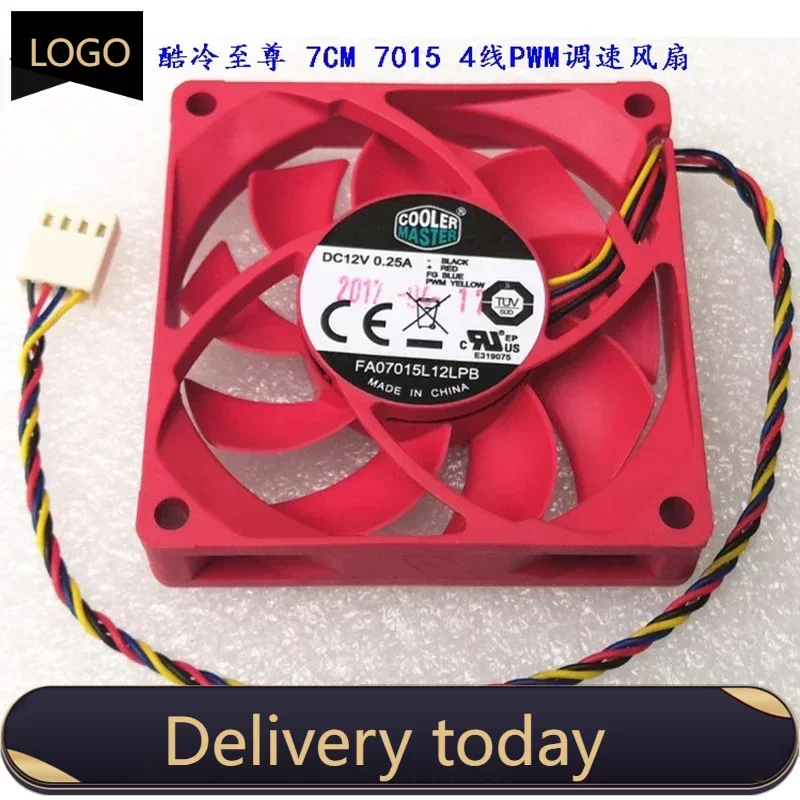 

Cooler Master DC12V 0.25A 7015 70*70*15MM 70MM Cooling Fan FA07015L12LPB FA07015L12LNB AMD CPU Cooling Fan 4PIN PWM