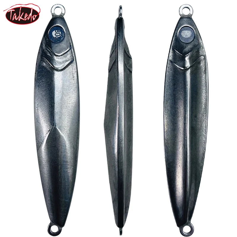 TAKEDO GX01 Tungsten Fishing Lures Blanks 30G 40G 60G 80G Unpainted Sinking Tungsten Jig DIY Jigging Lure Blanks For Tuna Perch