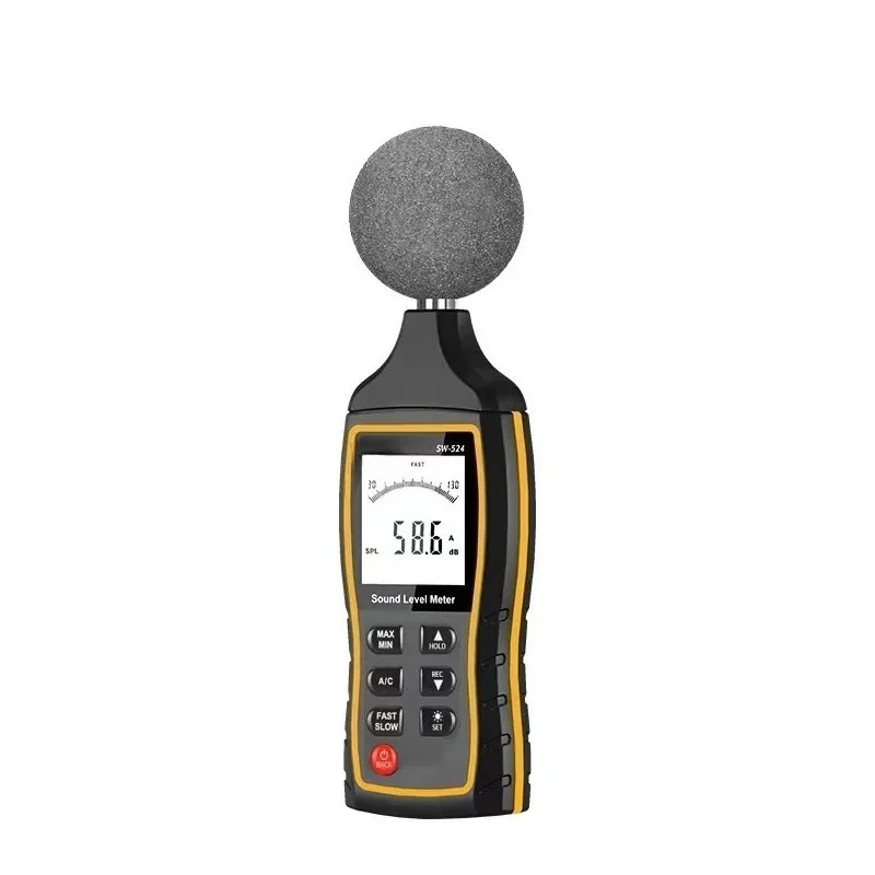 SW-523 SW-524 Portable Sound Level Meter Digital Handheld Decibel Meter Noise Level Tester 30-130dB Audio Decibel Monitor