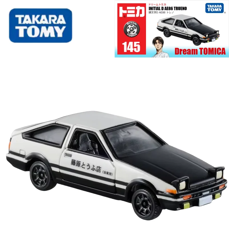 TAKARA TOMY1: 64 modelo fundido a presión de aleación, regalo navideño para amigos, primer texto D Fujiwara Takumi, el mismo modelo de coche de carreras pequeño AE86.