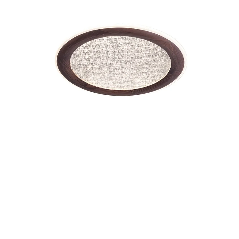 

Creative new Chinese ceiling lamp solid wood round bedroom room study simple modern lamp
