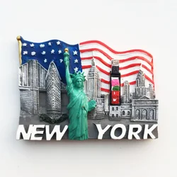 America New York souvenir da viaggio magneti da frigo USA souvenir turistici adesivi magnetici per foto Wall Creative Home Decor