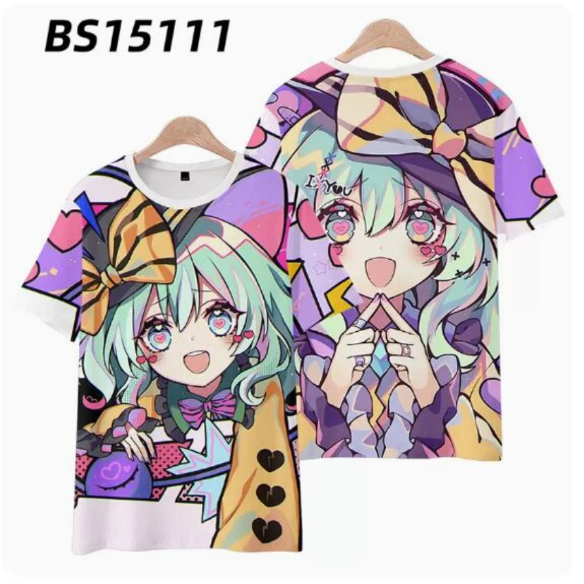 Summer Anime TouHou Project Komeiji Koishi 3D Print T Shirt Women Men Short Sleeve Funny Tshirt Graphic Tees Streetwear Cosplay