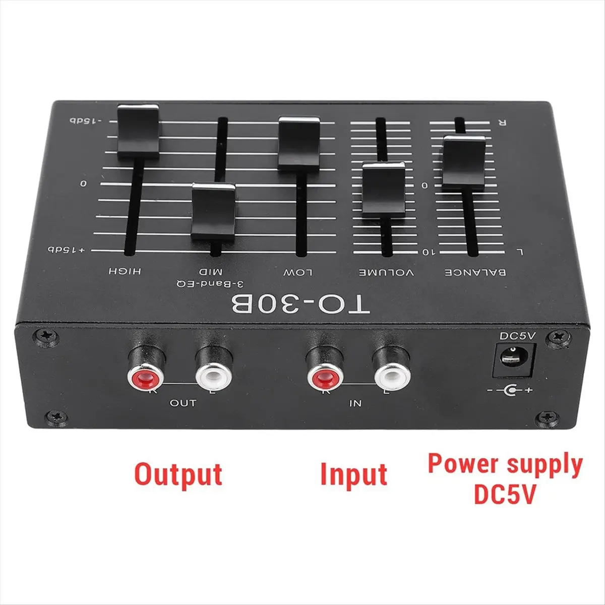 3 Band EQ Equalizer Low Noise Volume Control High Medium Low 3 Band Sound Channel for Turntables, Sound Cards,Guitars-VVNB