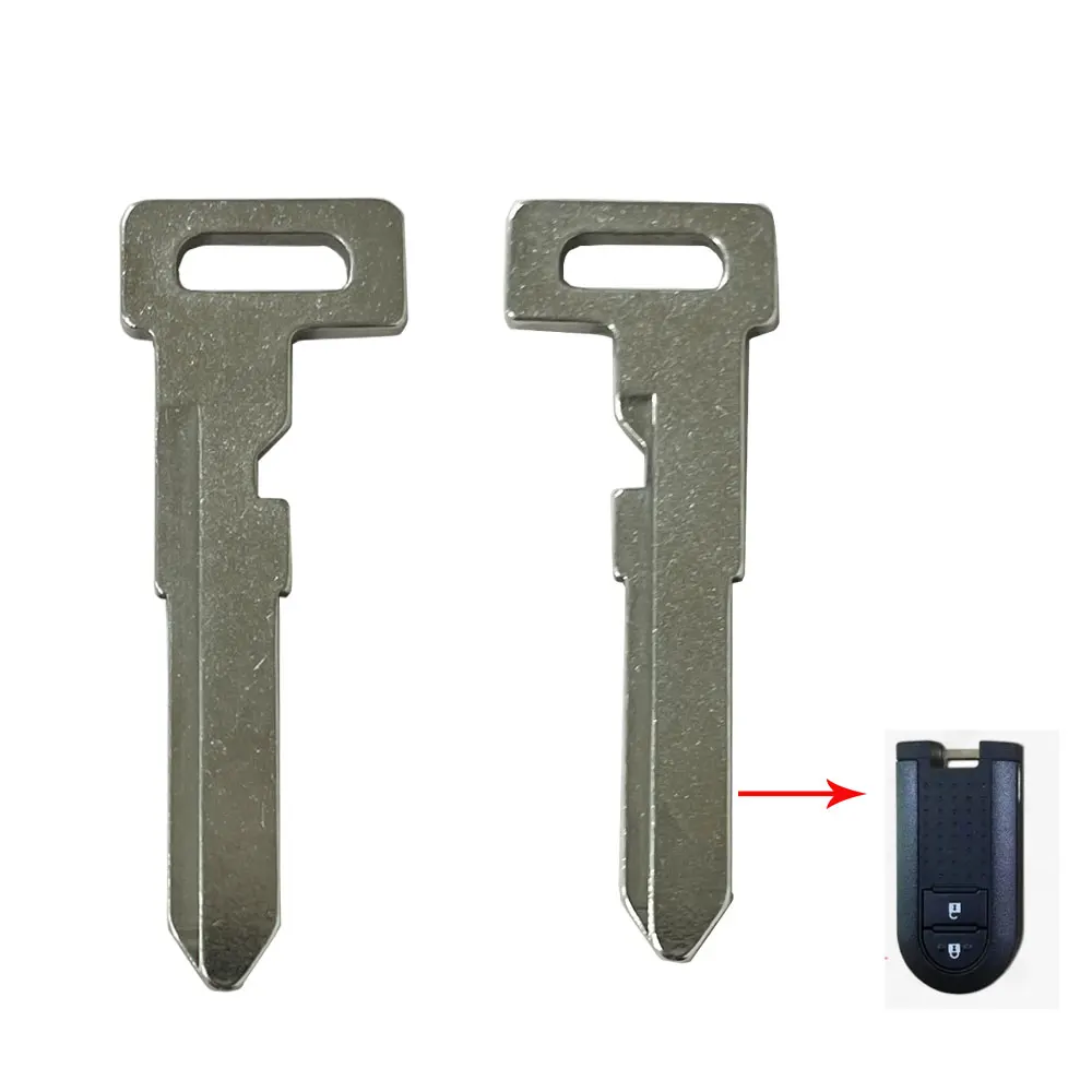 10pcs Uncut Metal Car Key Blade Smart Remote Blade Car Door Key Spare Emergency Key Blade for Toyota Rush