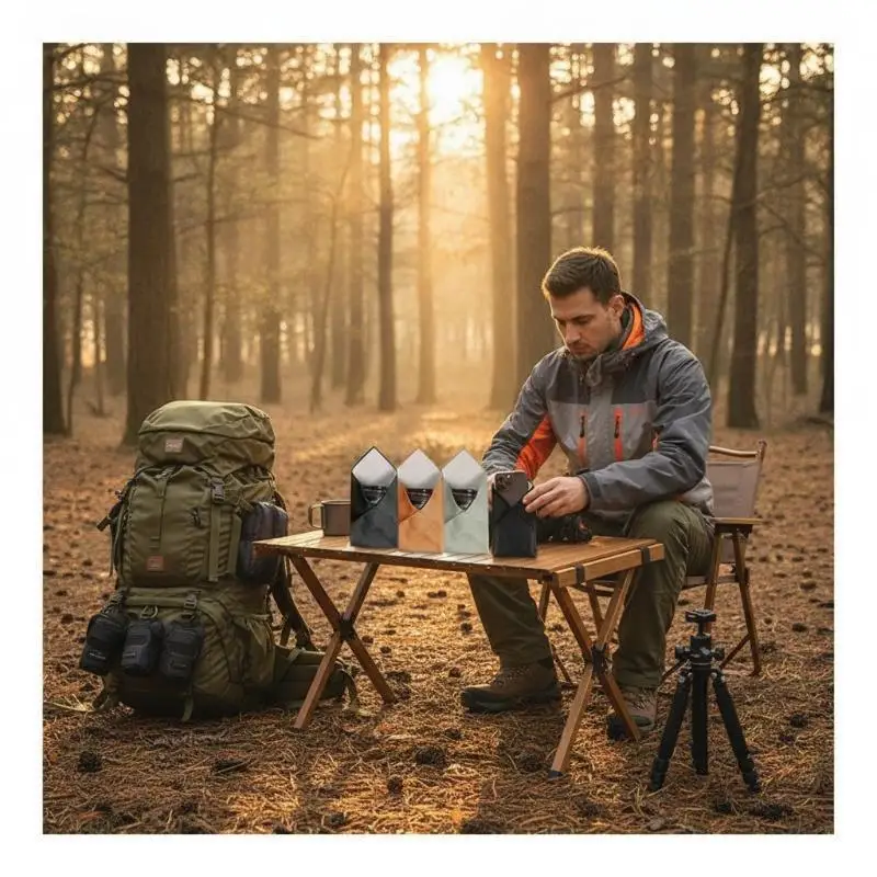 Camera Storage Bag Foldable Plush Lined Anti-Scratch Self-Adhesive Cloth Pouch for Photographers Daily Carrying
