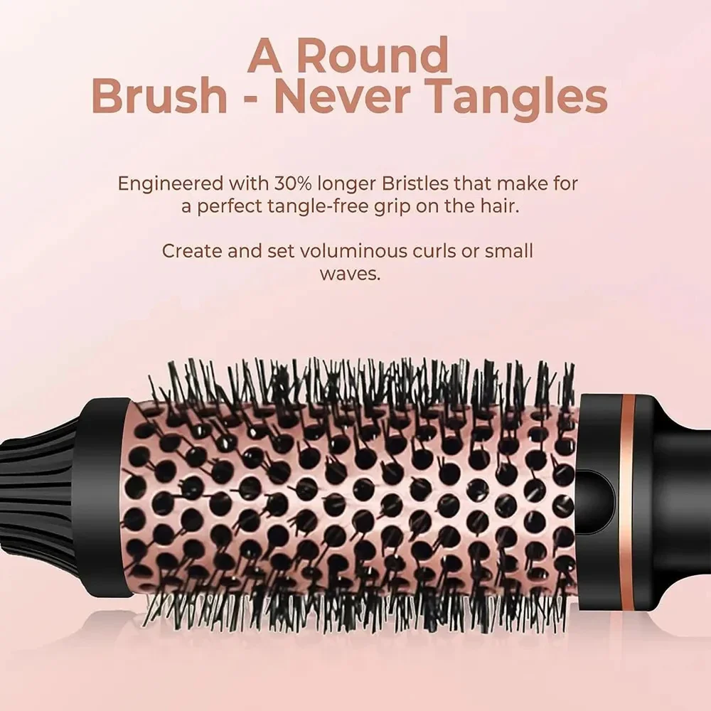 Thermal Brush Ceramic Ionic Curling Brush 1.5 Inch Heated Curling Iron Volumizer Dual Voltage Travel Hair Curler Curling Comb