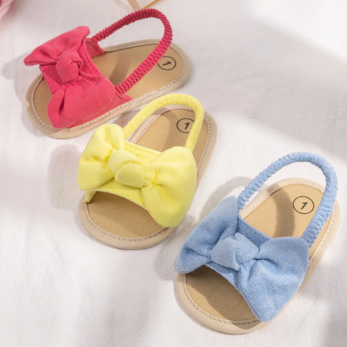 KIDSUN Baby Boys Girls Sandals Soft Sole Summer Infant Wedding Dress Flat Shoes Beach Sandal Newborn Crib Shoes First Walkers