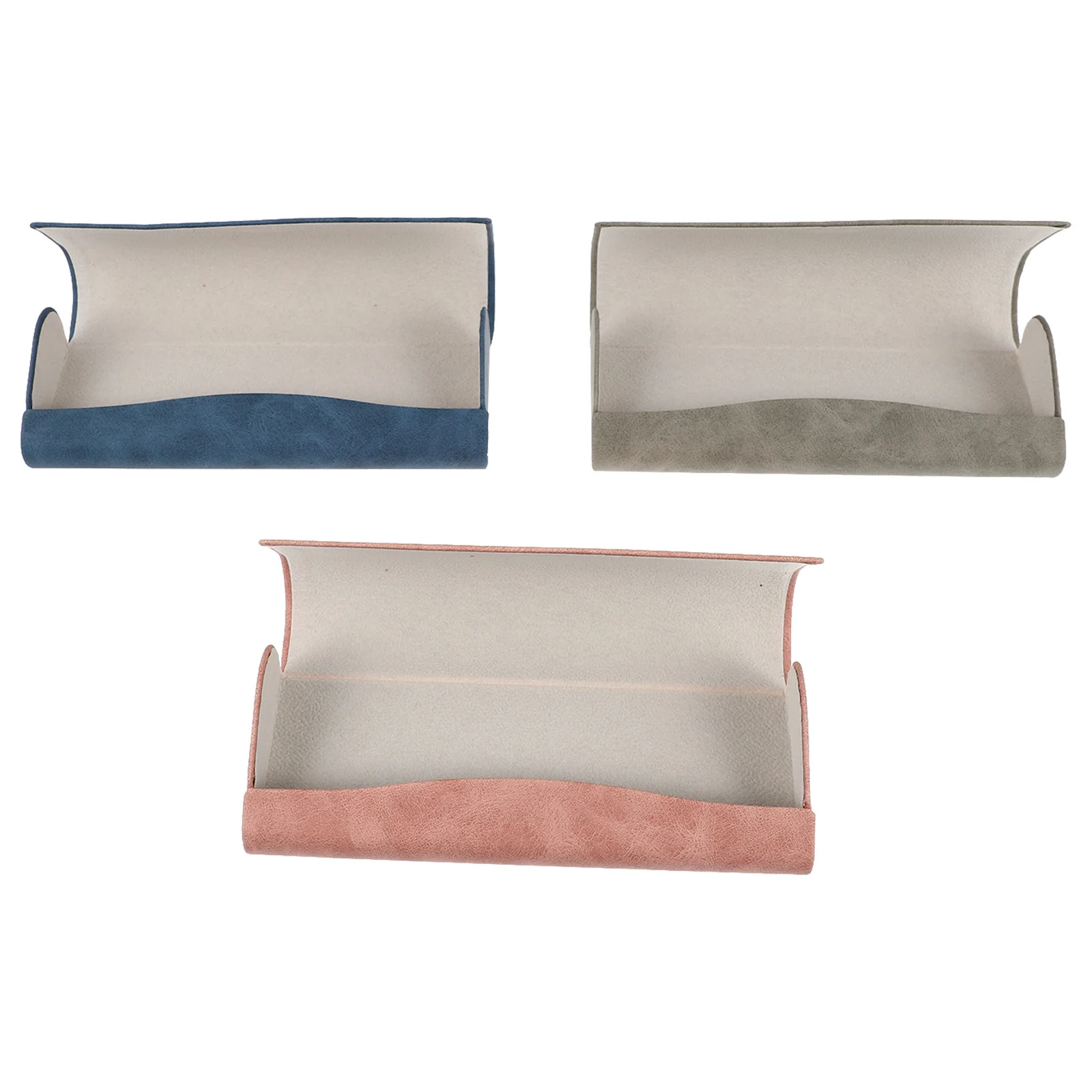 

1Set Glasses Storage Bags Portable PU Eyeglasses Case Large Capacity Mini Pencil Coin Purse 3 Colors Grey Blue Pink