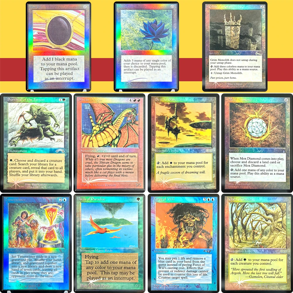 شخصيات أنيمي جزيرة ميراج البركانية DIY محلية الصنع البرنز الملمس جمع بطاقة عيد الميلاد هدية عيد ميلاد لعبة اللعب