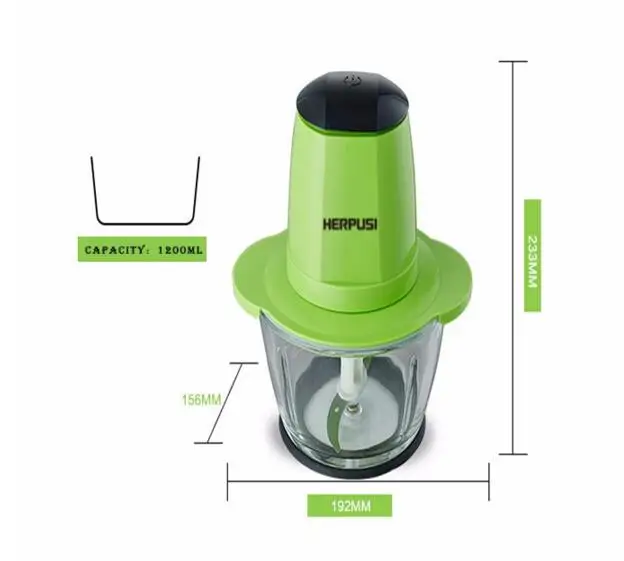 Picadora de carne eléctrica para el hogar, licuadora de platos laterales pequeña multifunción, picadora de carne para mezclar alimentos