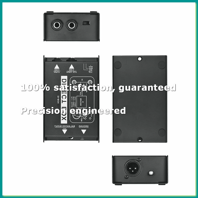 Passive Direct Box Single Channel Passive DI-Box Direct Injection Box Balanced & Unbalance Signal Audio Isolator-A86Z