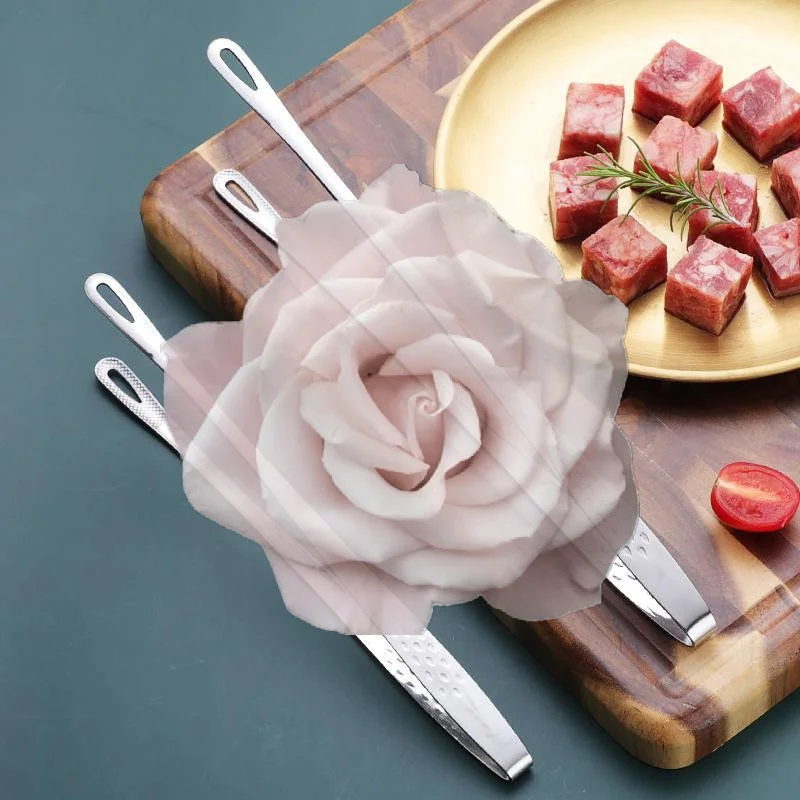 StainlessSteel FoodClipsKitchen Clips Korean Barbecue Tweezers Extended Barbecue Clips Suitable For Home Vegetable/meat Barbecue