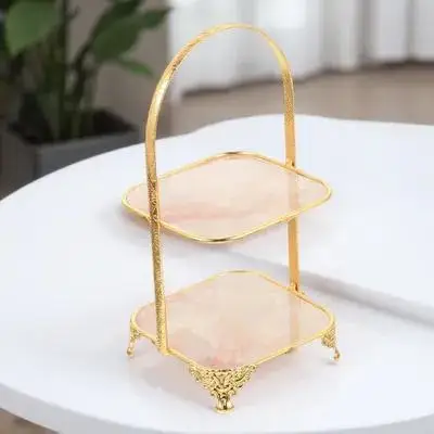 

Cake Stand Fruit Rotating Tray Table Layers Tiered for with Holder Dessert Display