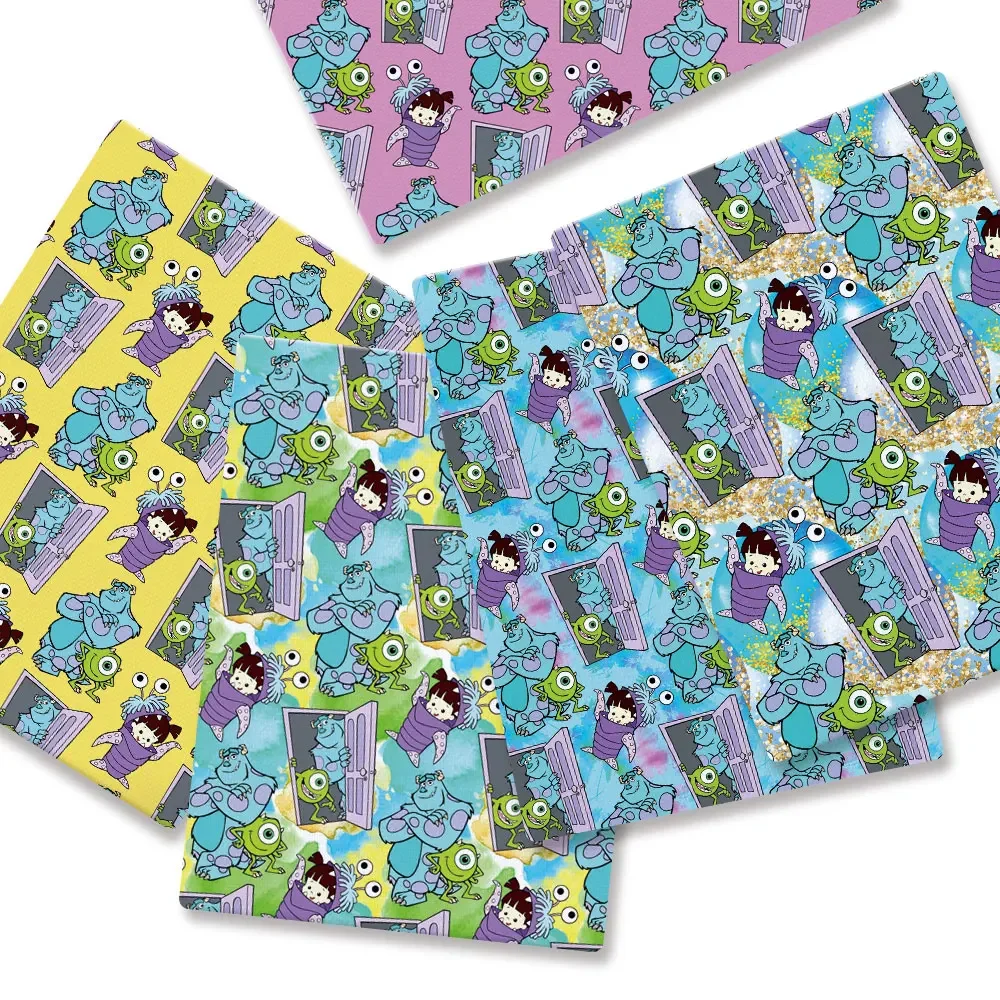 

Ткань Disney 140x50 см, мультяшная, из полиэстера и хлопка, для пэчворка, детского домашнего текстиля, шитья, кукольных платьев, штор