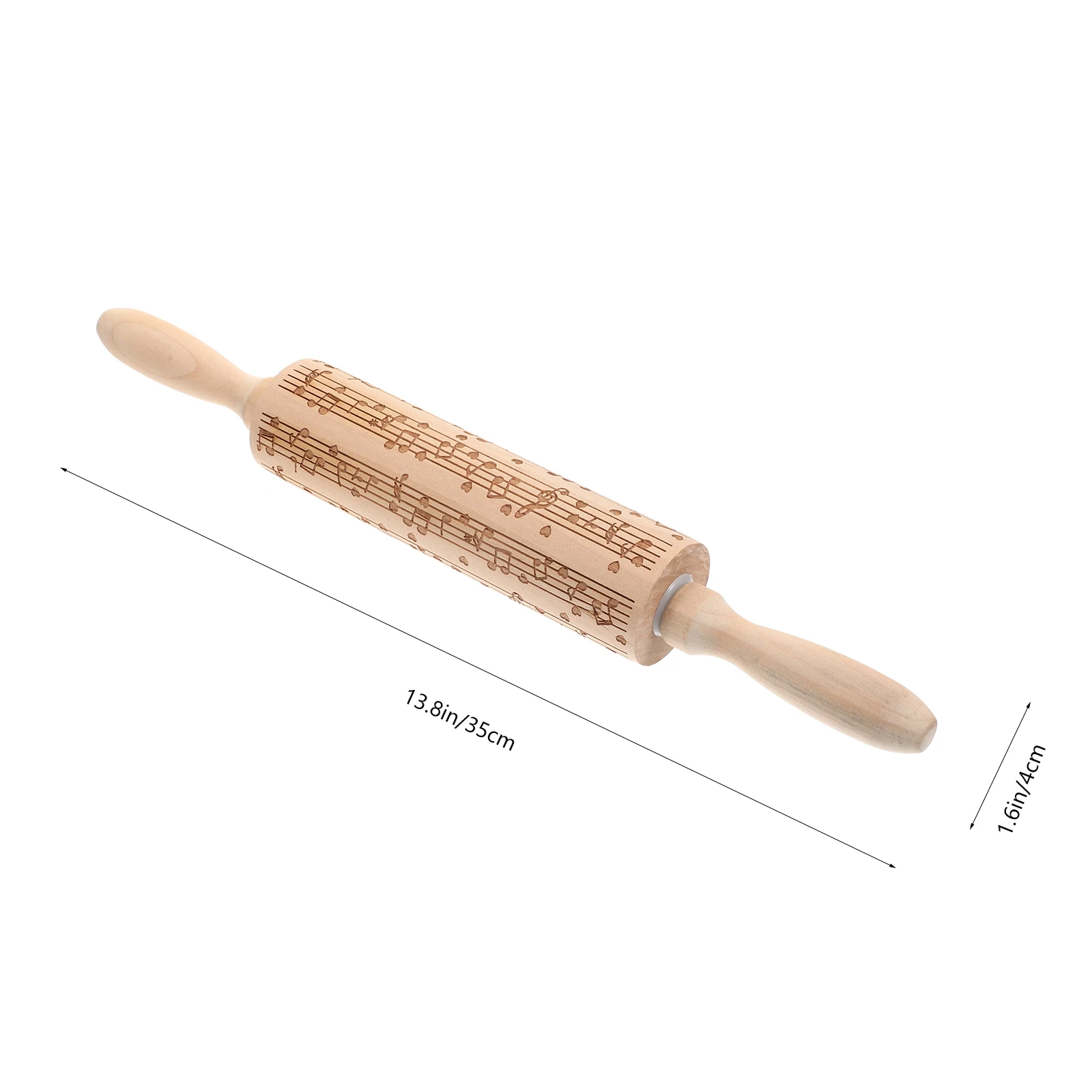 

1pc Wooden Rolling Pin Reusable Solid Wood Dough Roller For Kitchen Baking Pizza Cookie Dumpling Making Household Restaurant