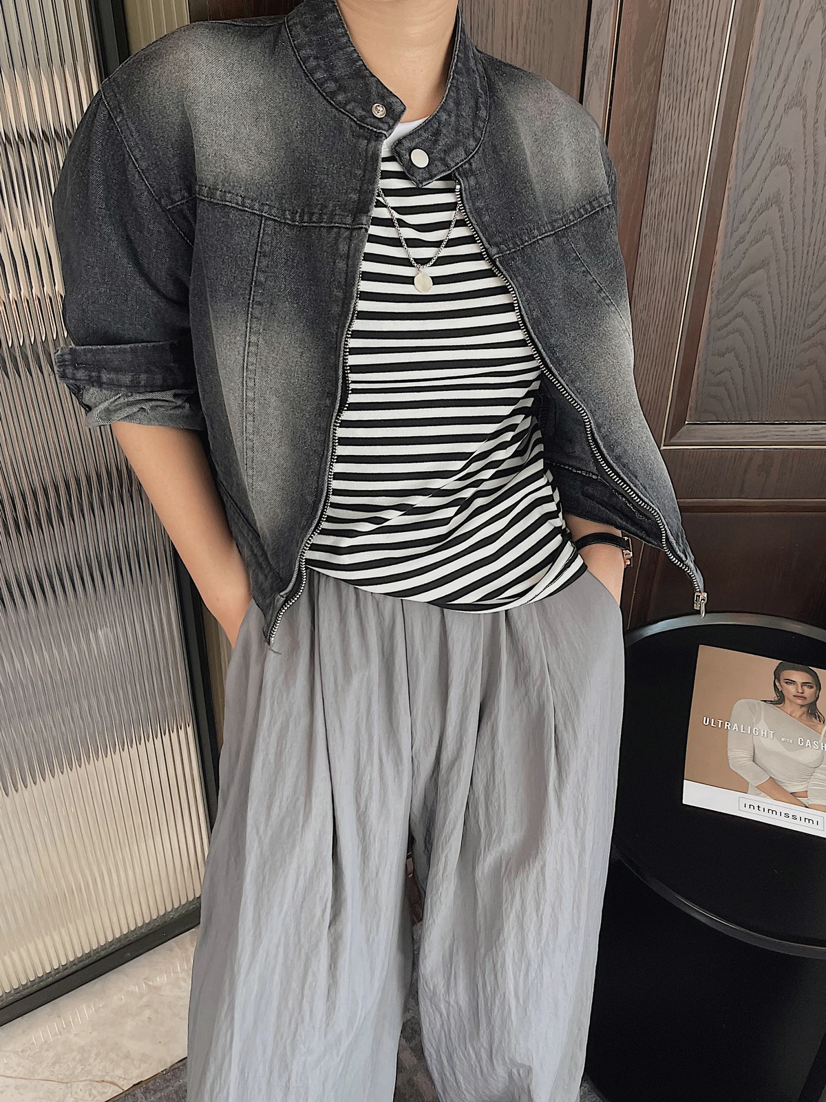 Denim Jeans Jacket Tops Y2K Clothing 2025 Women Spring Korean Style Vintage Elegant Coat Outerwears New Luxury Cropped Bomber