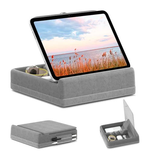 KDD 태블릿 베개 스탠드, 보관용 접이식 iPad 거치대 각도 조절 가능, 스타일러스 마운트가 있는 소프트 패드 독, iPad와 호환 가능 Best5 KDD 태블릿 베개 스탠드, 보관용 접이식 iPad 거치대 각도 조절 가능, 스타일러스 마운트가 있는 소프트 패드 독, iPad와 호환 가능 Best5