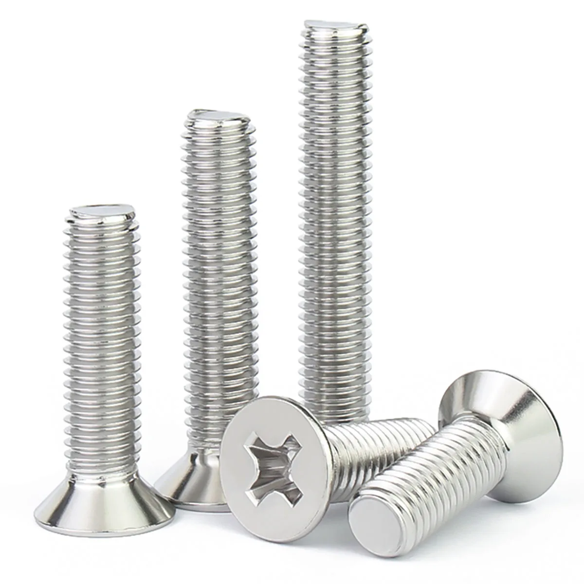 

M1 M1.2 M1.4 M1.6 M2 M2.5 M3 M3.5 M4 M5 M6M8 304 Stainless Steel Cross Phillips Flat Countersunk Head Screw Bolt Furniture Screw