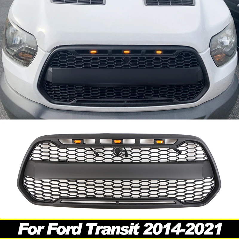 Grill front bumper grille modification accessories decoration Racing grill TRD For Ford Transit Custom 2014-2021