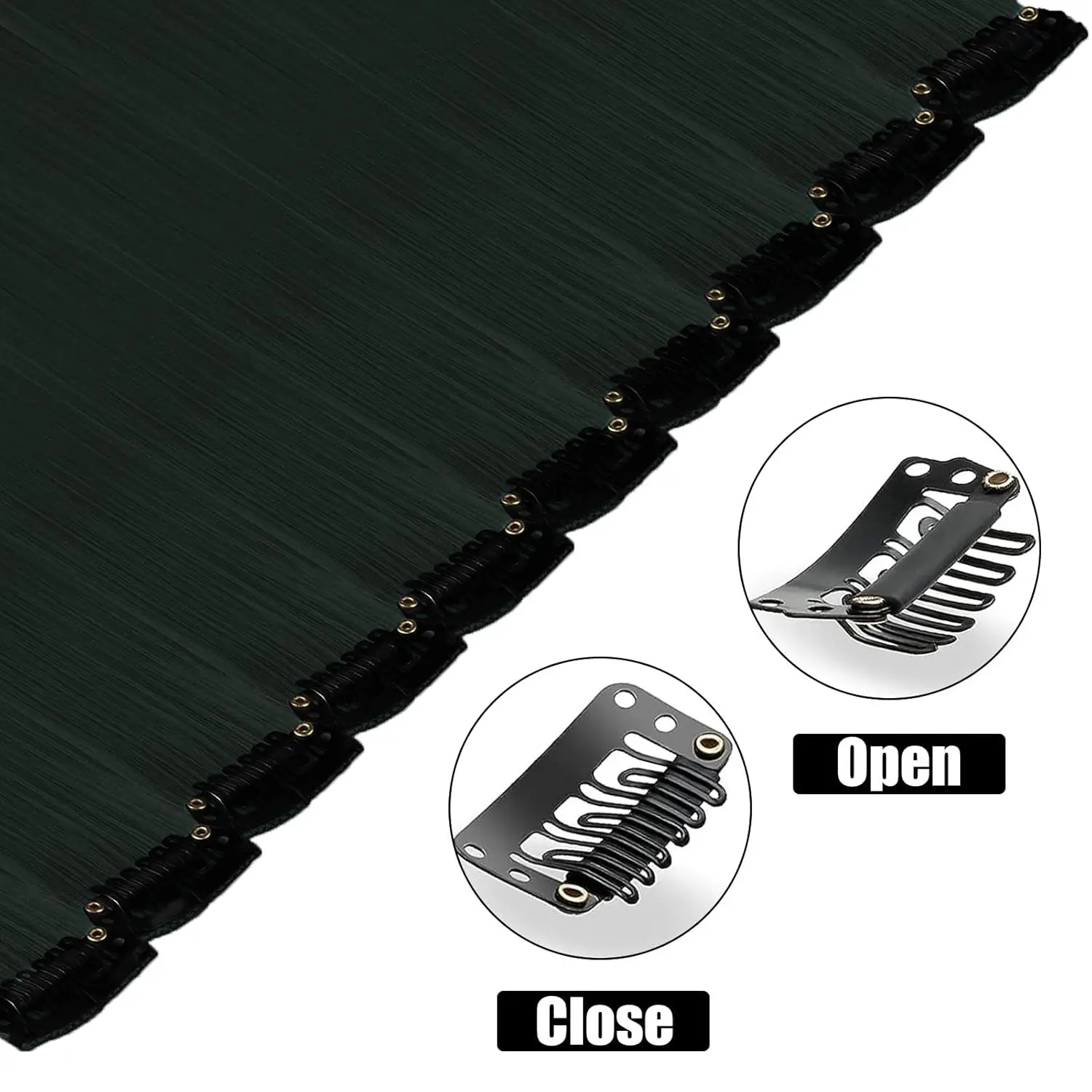

12 PCS Long Straight Synthetic Black Hair Extensions Clip in Colored Party Highlights Hairpieces for Women Kids Girls Halloween