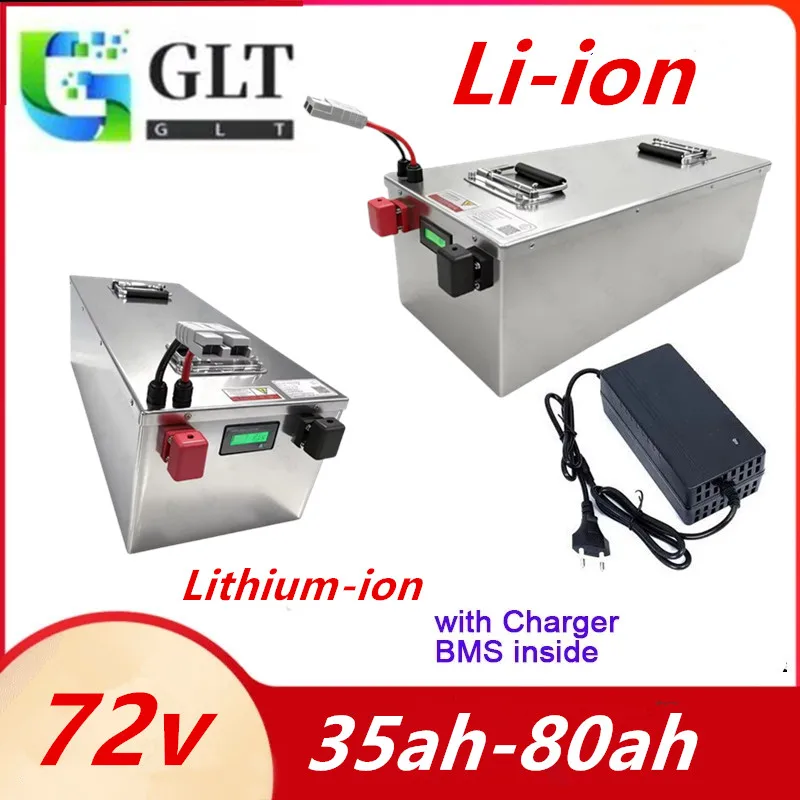 21700 Lithium-Ion Battery with BMS 72V Nominal Voltage 35AH-80AH Capacity for Motorcycle Electric Car Pedal Electric Golf Cart