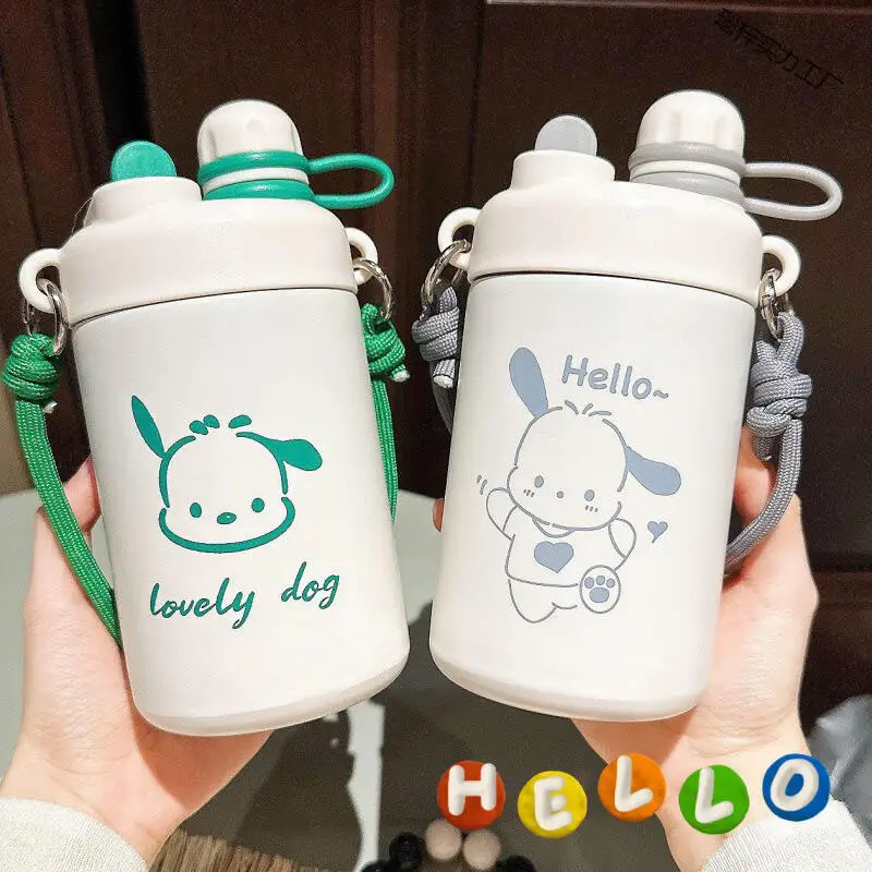 

Sanrio Pochacco Hello Kitty Kuromi Hot Water Cup Cold Drink Cup Hit Product New Product Kawaii Cartoon Portable Outdoors Cute
