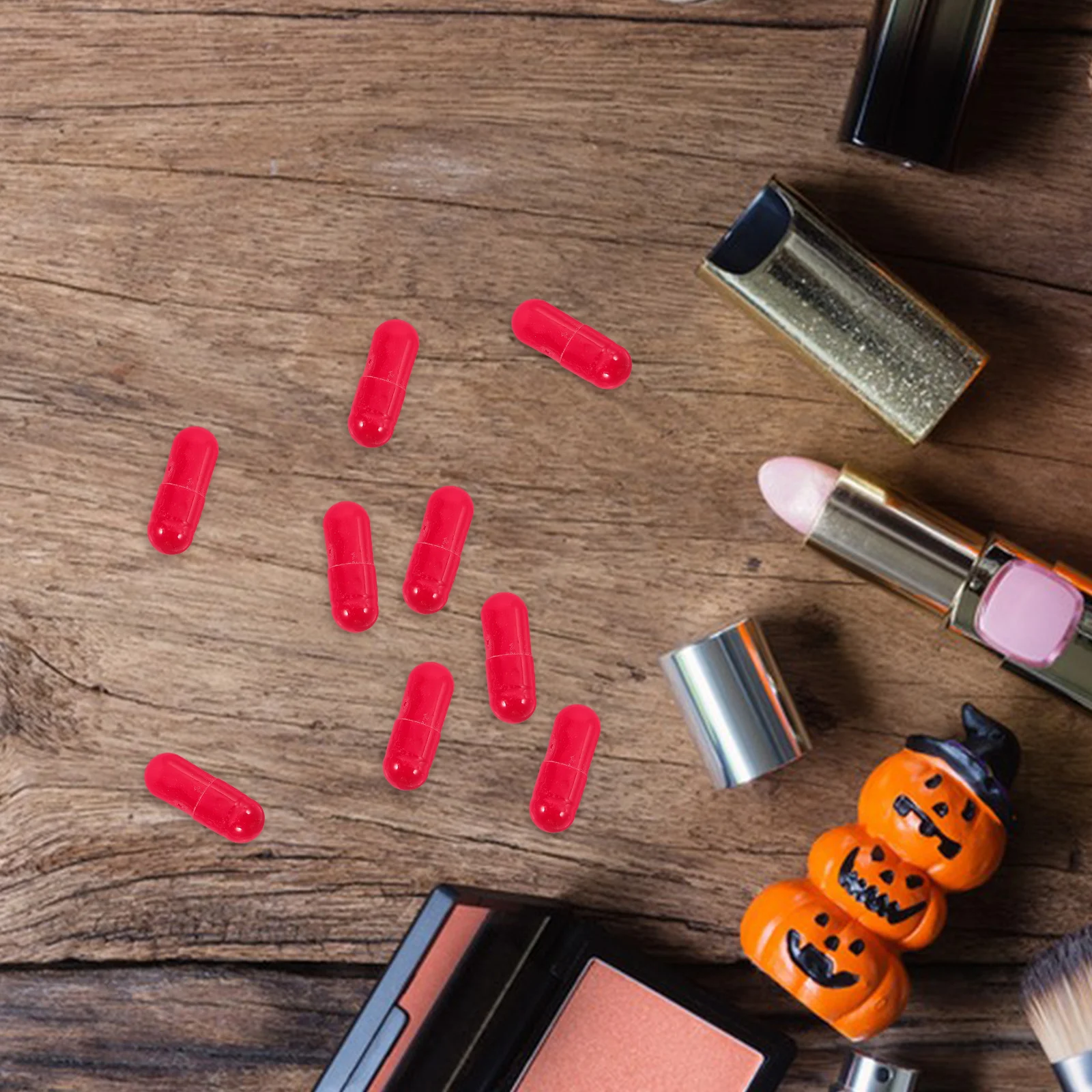 

24 шт., капсулы с поддельной крови, ярко-красные, безопасные, для вечеринки в честь Хэллоуина, реквизит для розыгрышей, реалистичный макияж, плазма крови, театральные специальные эффекты