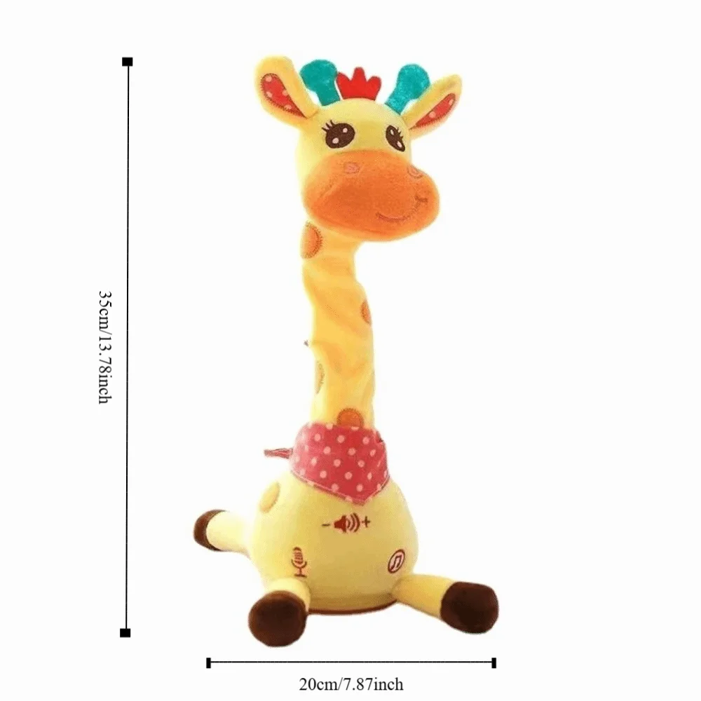 Repeating What You Say Dancing Talking Giraffe Toy with 10 Songs Plush Swaying Dancing Giraffe Adjustable Volume Glowing image 6
