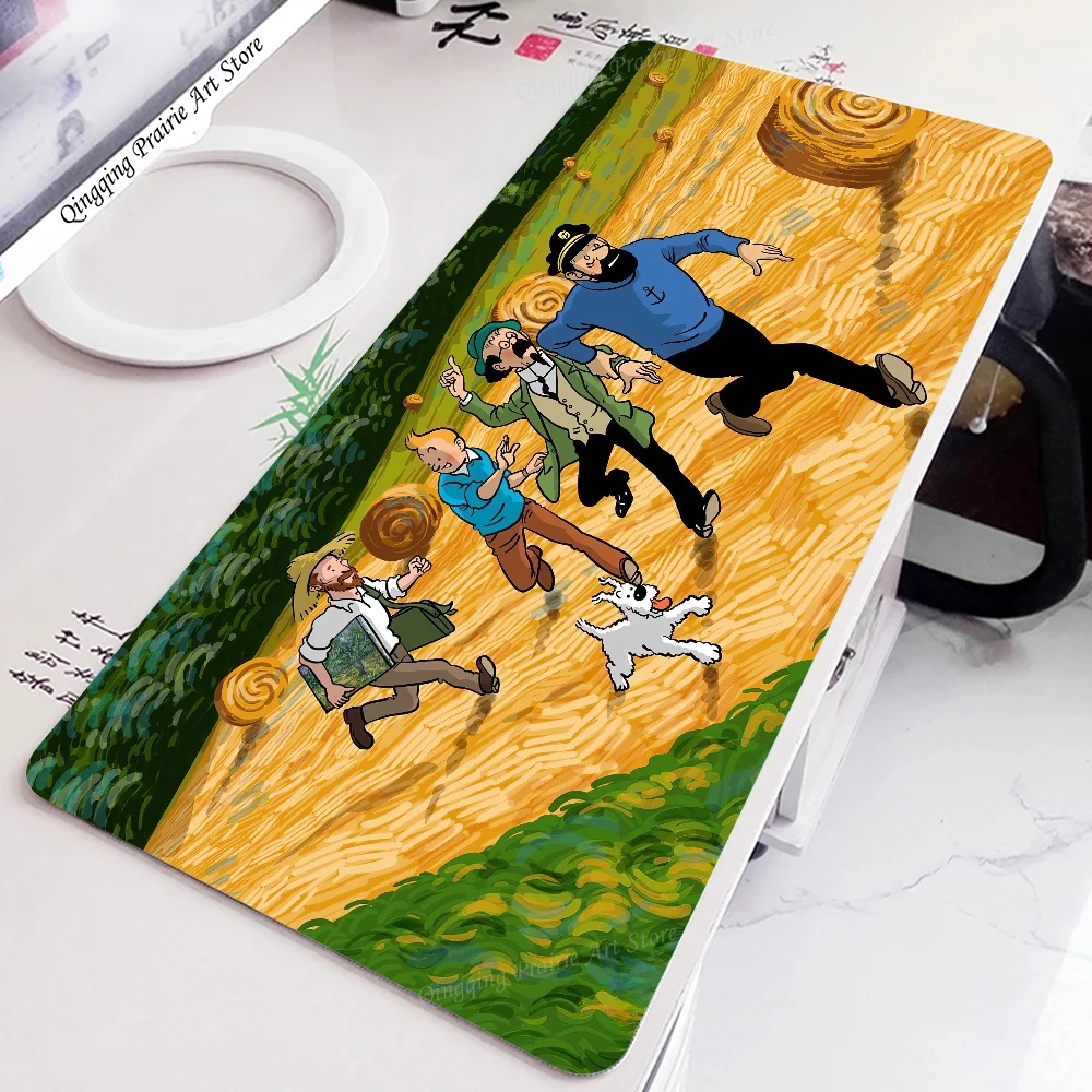 

Van Gogh Art Illustration Mousepad Mouse Mat Desk Mat With Pad gaming accessories Prime Gaming XXL Keyboard Pad